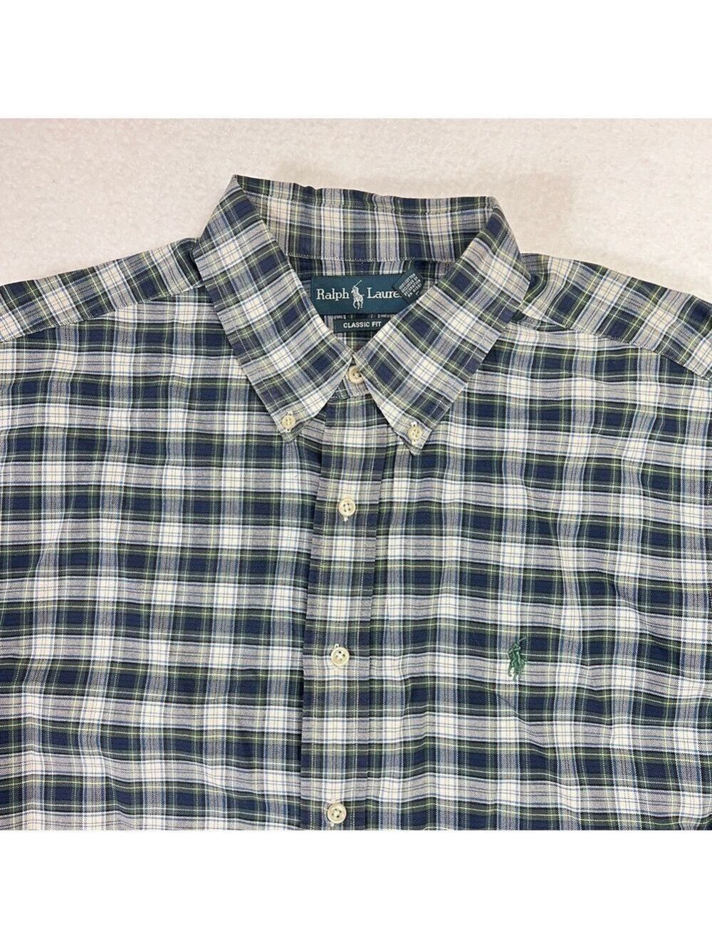 Polo Ralph Lauren Shirt Mens XL Classic Fit Button Down Long Sleeve Plaid Pony